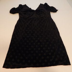 Betsey Johnson Black Velvet Dress